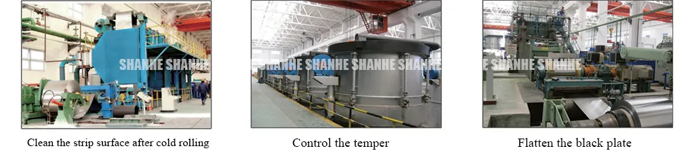 Tinplate production line: control temper, flatten the black plate