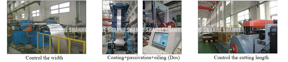 Tinplate production line: control the width and length