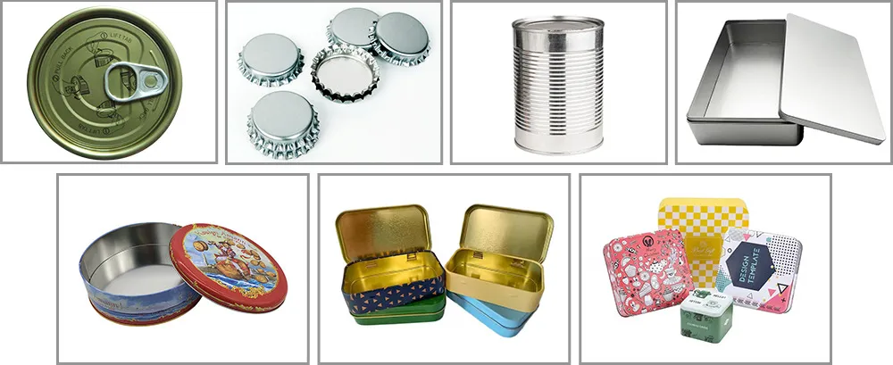  tinplate steel sheet made into tin lid and tin canned